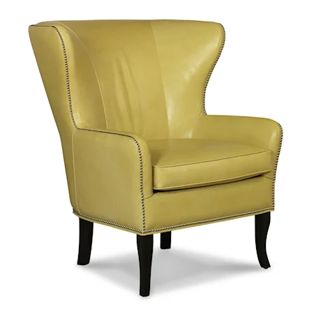 Contemporary Leather Wing Chair